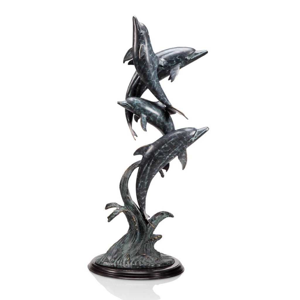 SPI Gallery Oceanic Ballet (Dolphin Quartet) Sculpture Sculptures SPI