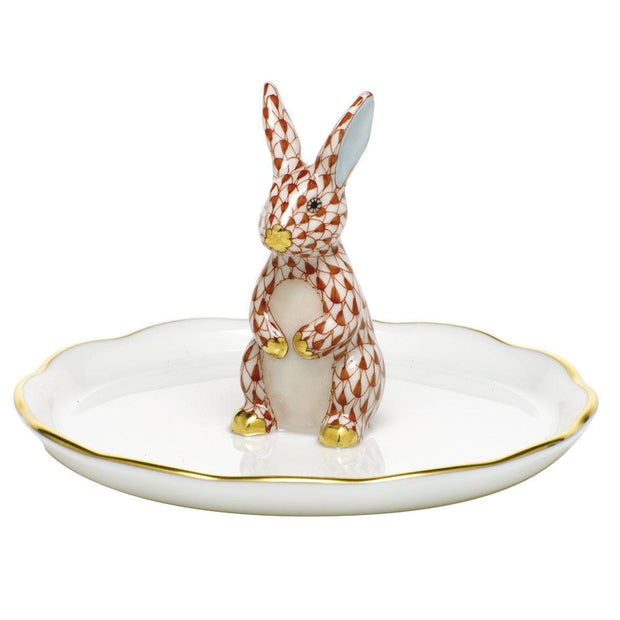 Herend Bunny Ring Holder Figurines Herend Rust 