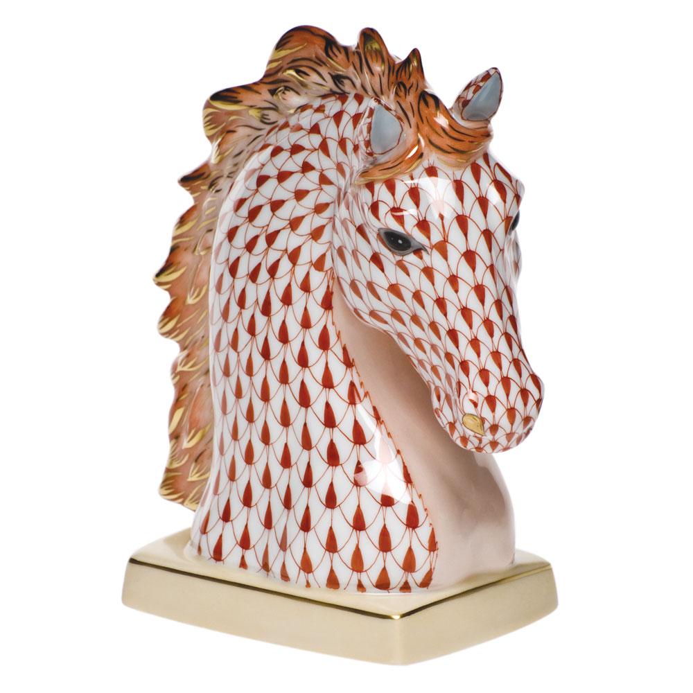 Herend Small Horse Bust Figurines Herend