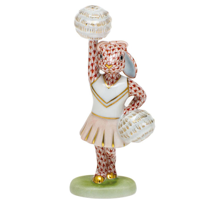 Herend Cheerleader Bunny Figurines Herend Rust