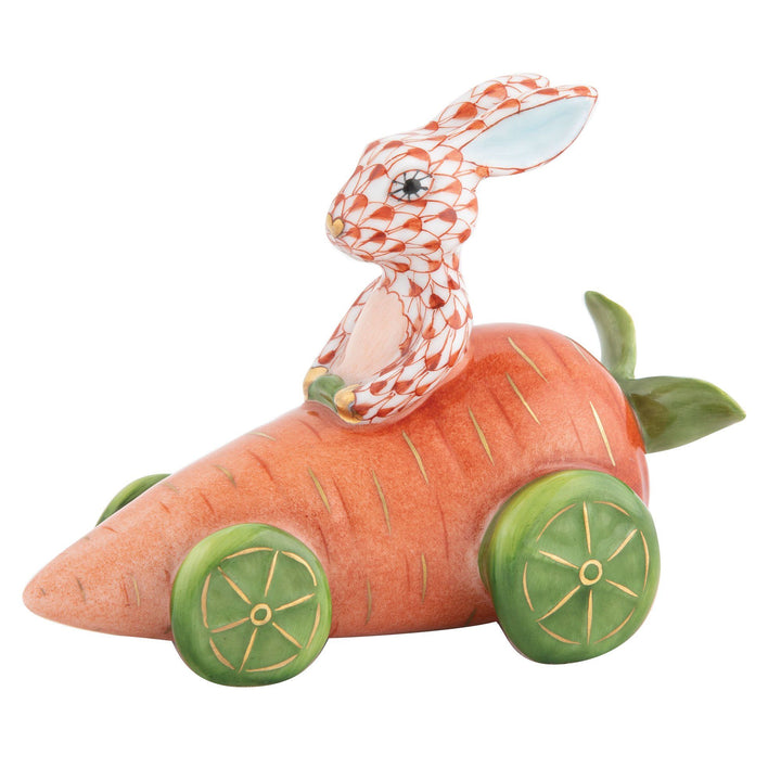 Herend Carrot Car Bunny Figurines Herend Rust