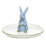 Herend Bunny Ring Holder Figurines Herend Blue 