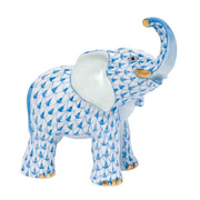 Herend Young Elephant Figurines Herend Blue 
