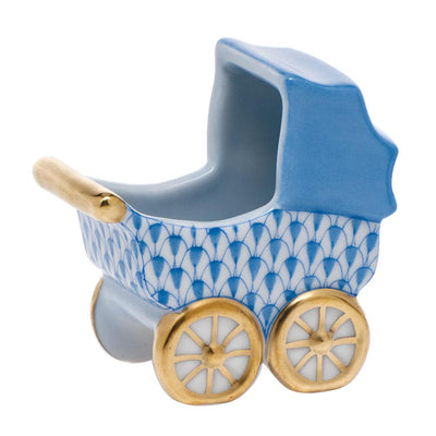 Herend Baby Carriage Figurines Herend Blue 