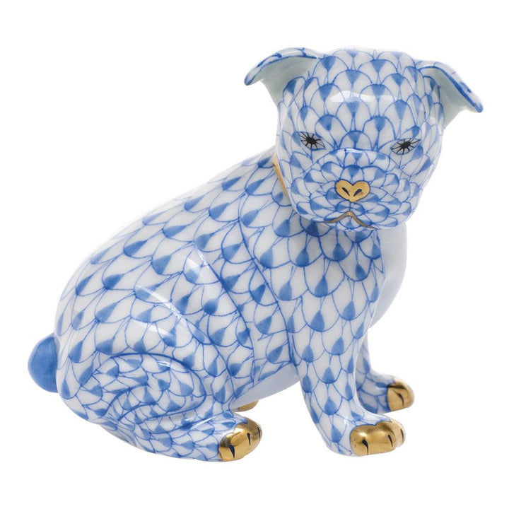 Herend Bulldog Puppy Figurines Herend Blue