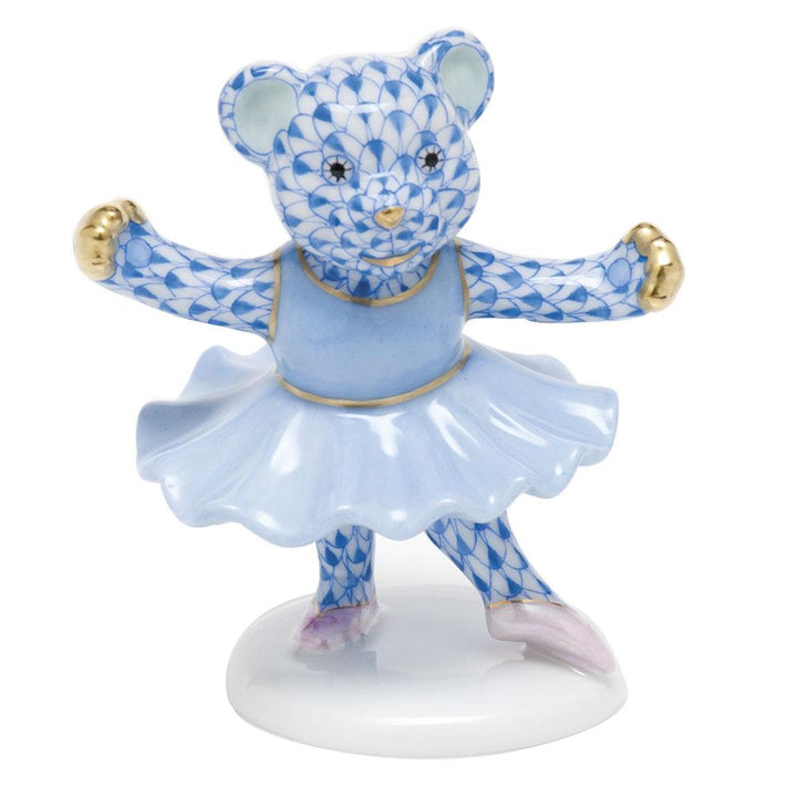 Herend Ballerina Bear Figurines Herend Blue