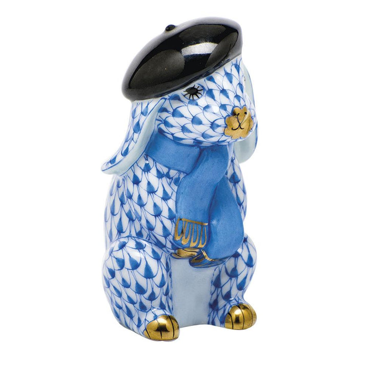 Herend Beret Bunny Figurines Herend Blue