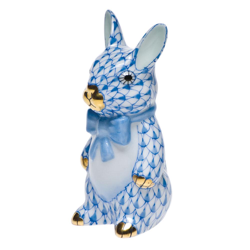 Herend Bunny W/Bowtie Figurines Herend