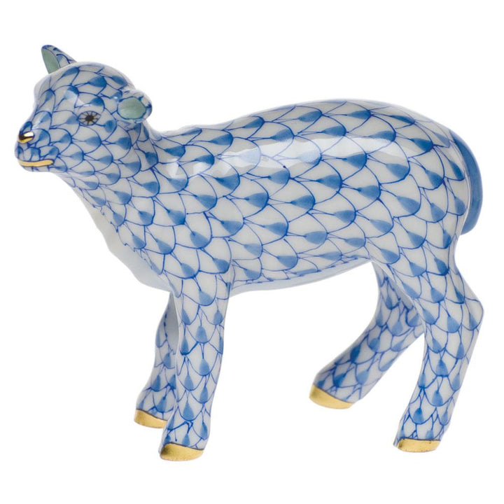 Herend Baby Lamb Figurines Herend Blue