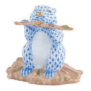 Herend Beaver On Dam Figurines Herend Blue 
