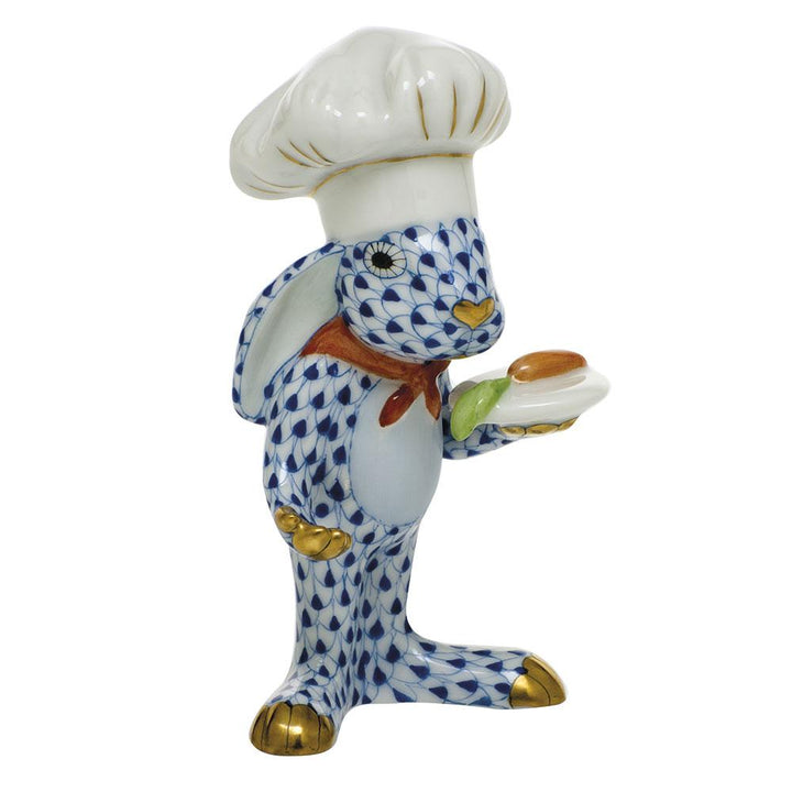 Herend Chef Bunny Figurines Herend Sapphire