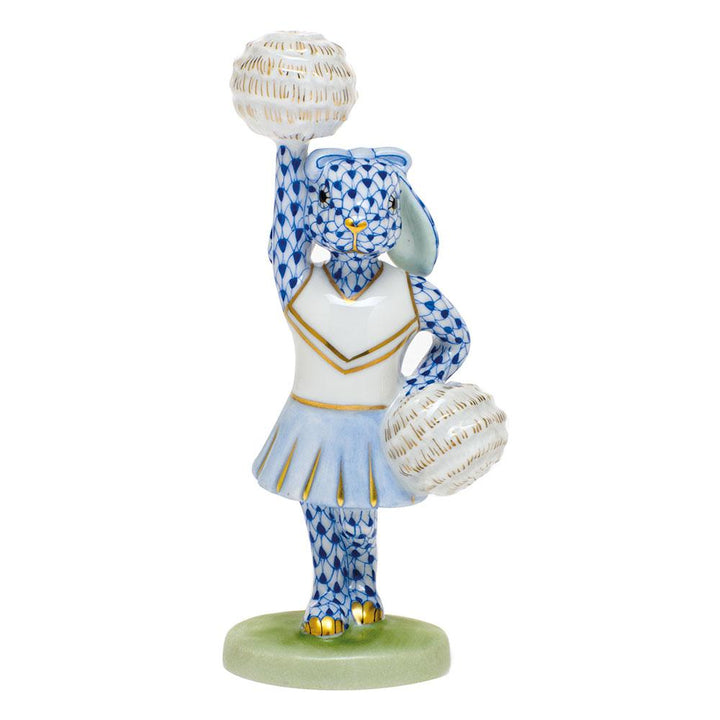 Herend Cheerleader Bunny Figurines Herend Sapphire