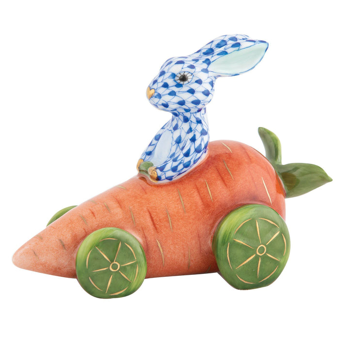Herend Carrot Car Bunny Figurines Herend Sapphire