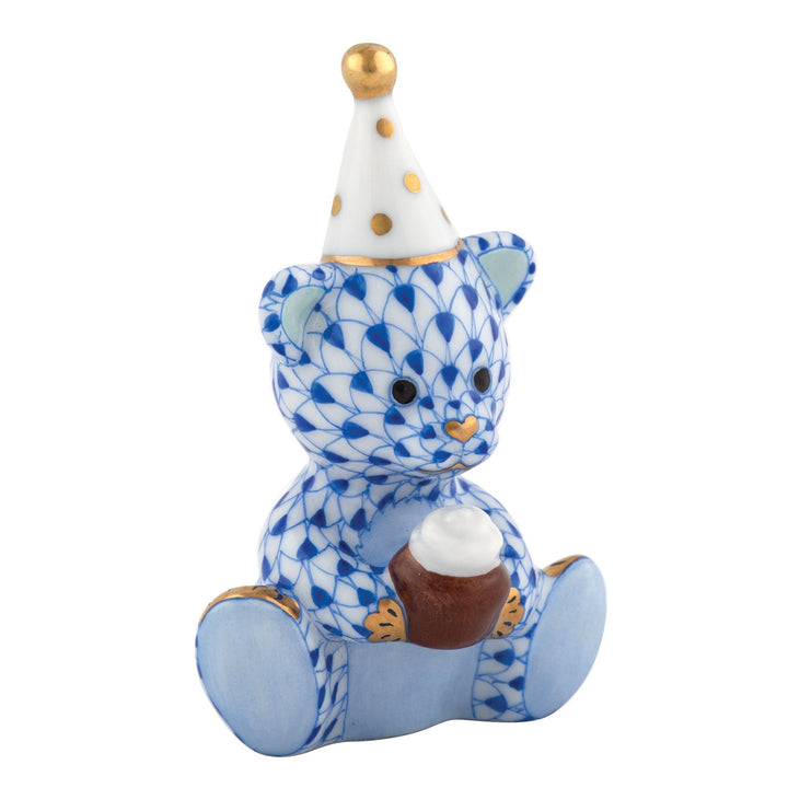 Herend Birthday Bear Figurines Herend Sapphire