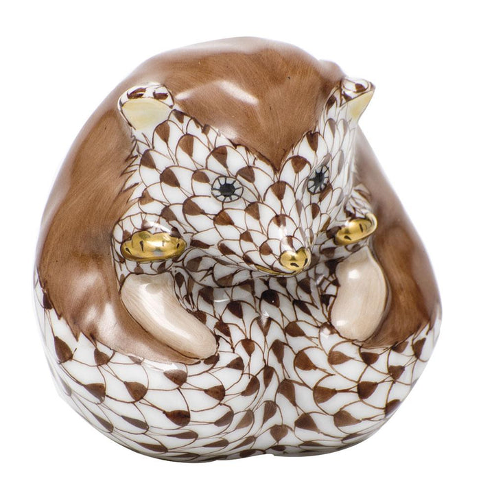 Herend Baby Hedgehog Figurines Herend Chocolate