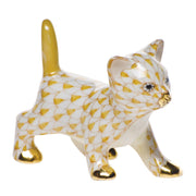 Herend Strutting Kitty Figurines Herend Butterscotch 
