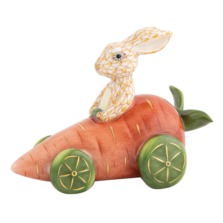 Herend Carrot Car Bunny Figurines Herend Butterscotch