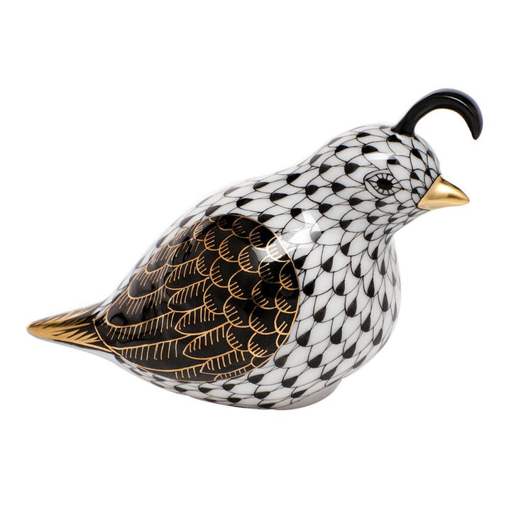 Herend California Quail Figurines Herend Black