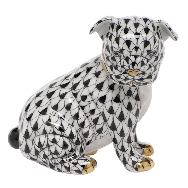 Herend Bulldog Puppy Figurines Herend Black