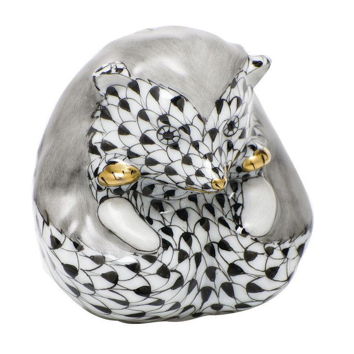 Herend Baby Hedgehog Figurines Herend Black
