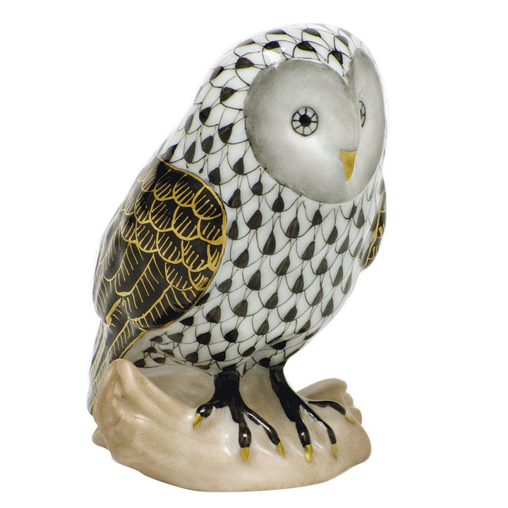 Herend Barn Owl Figurines Herend Black