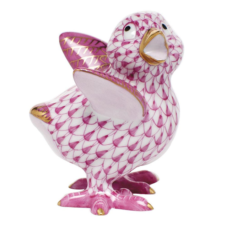 Herend Chicken Little Figurines Herend Raspberry (Pink)