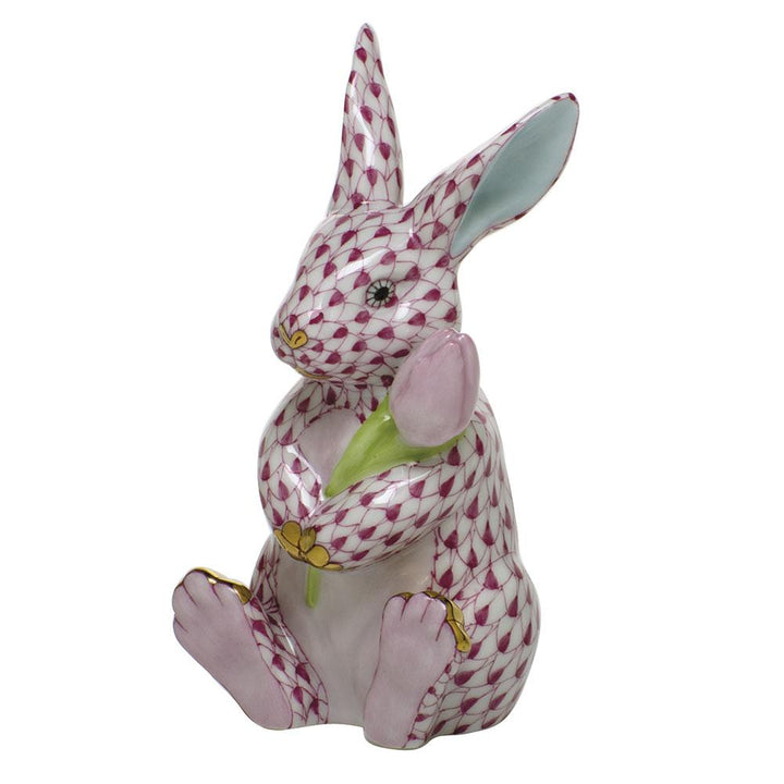 Herend Blossom Bunny Figurines Herend Raspberry (Pink)