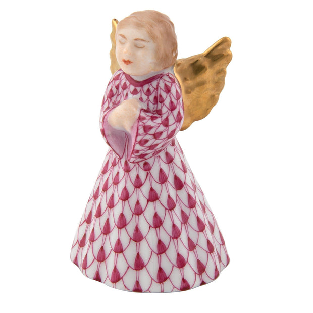 Herend Petite Praying Angel Figurines Herend Raspberry (Pink) 
