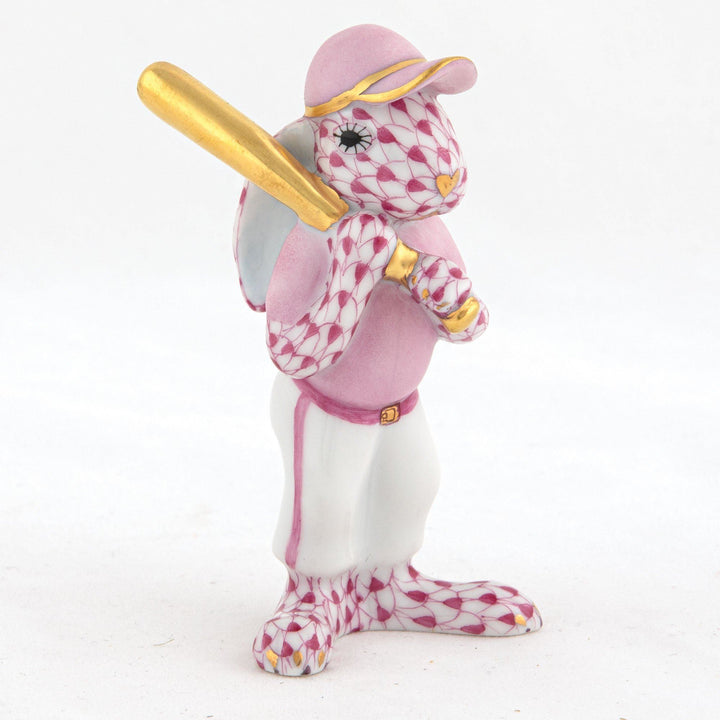 Herend Baseball Bunny Figurines Herend Raspberry (Pink)