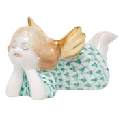 Herend Tranquility - Lying Angel Figurines Herend Green 