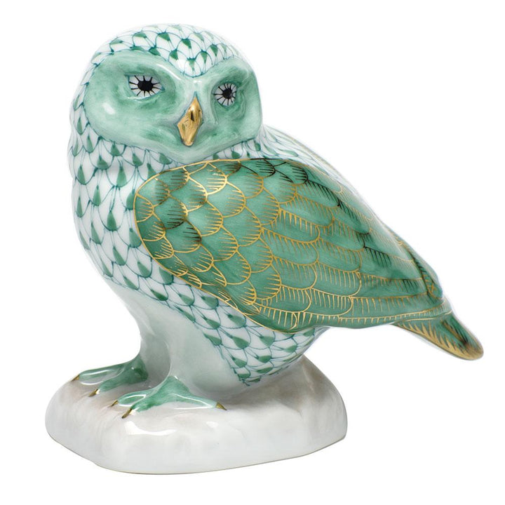 Herend Burrowing Owl Figurines Herend Green