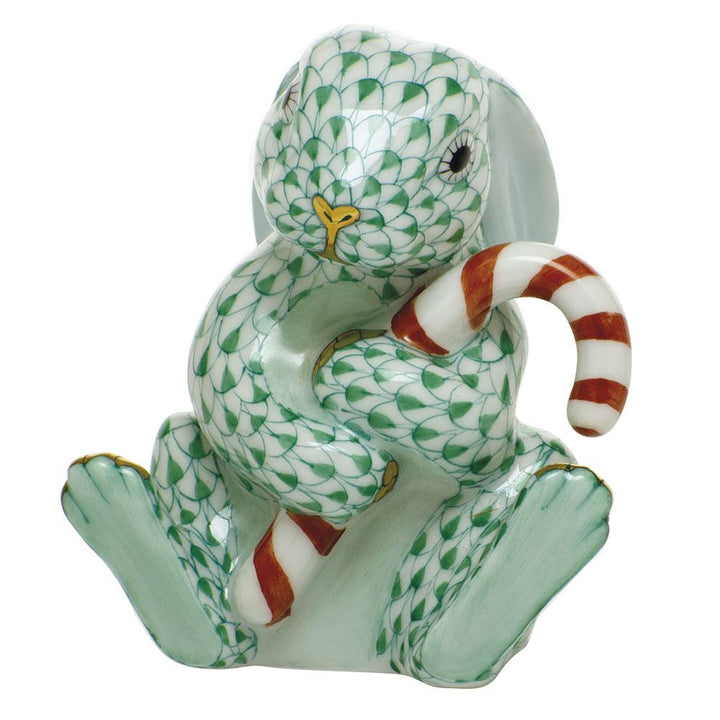 Herend Candy Cane Bunny Figurines Herend Green