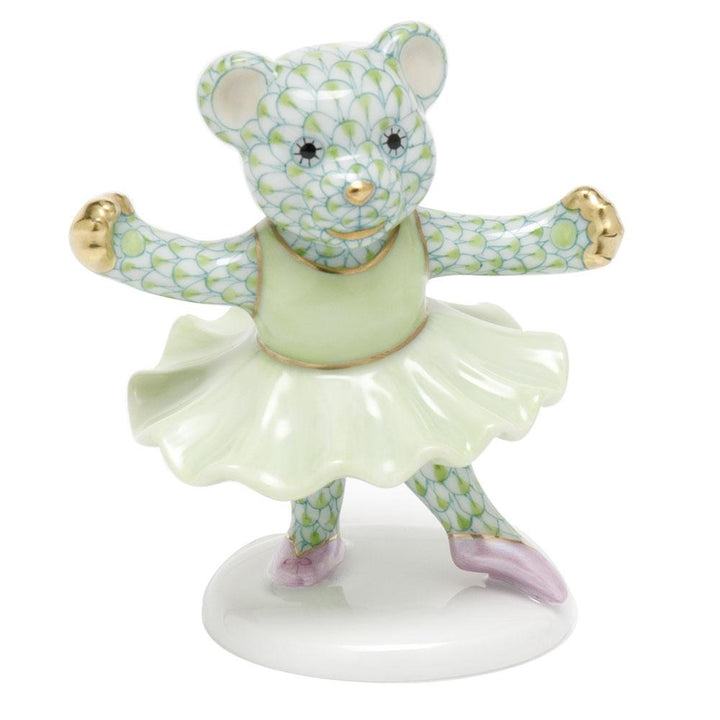 Herend Ballerina Bear Figurines Herend Lime Green