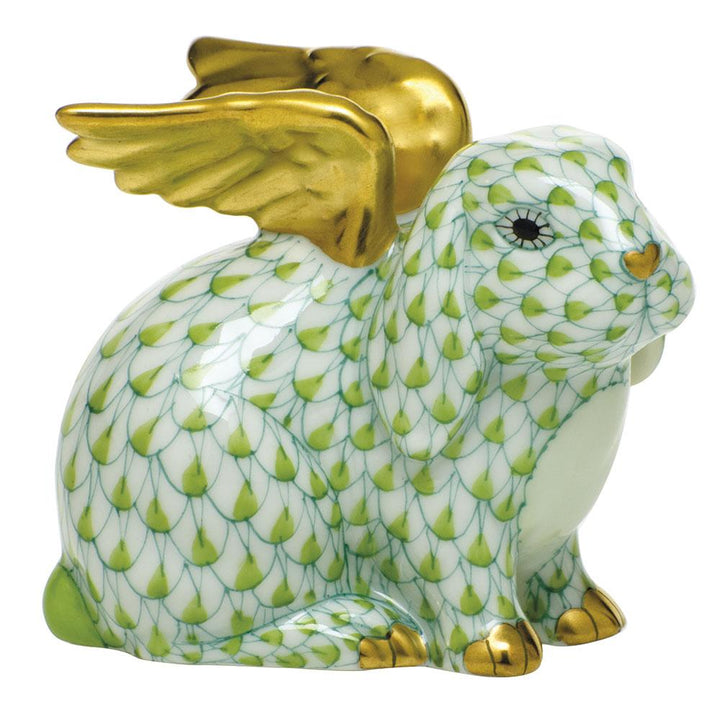 Herend Angel Bunny Figurines Herend Lime Green