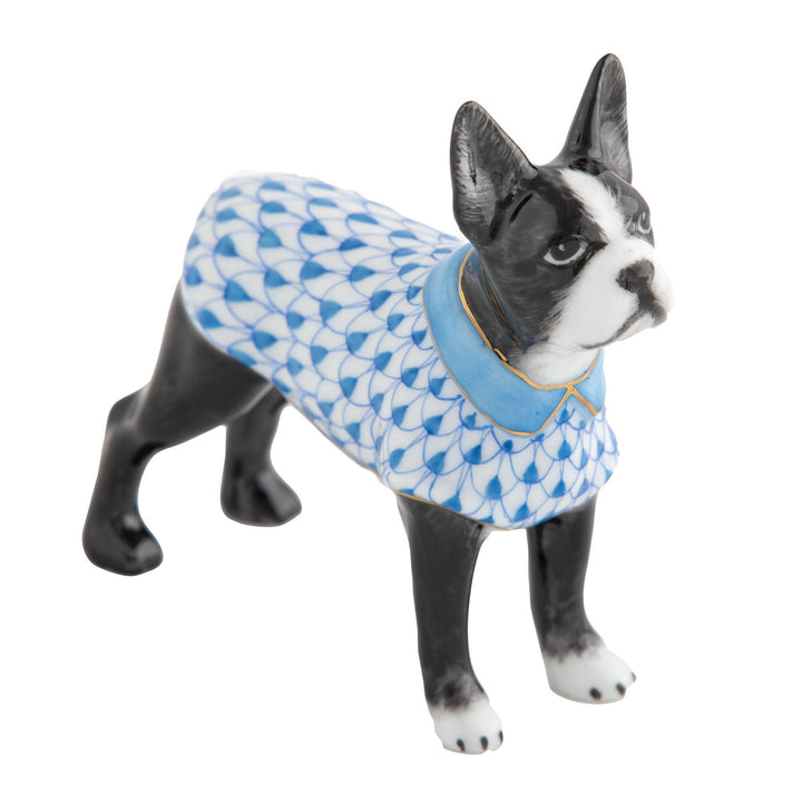 Herend Boston Bull Terrier Figurines Herend Blue