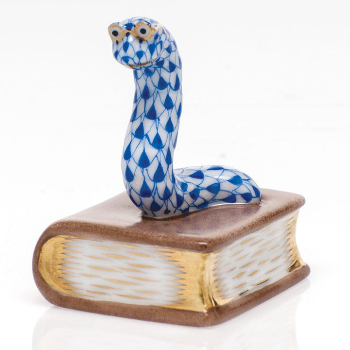 Herend Bookworm Figurines Herend Sapphire