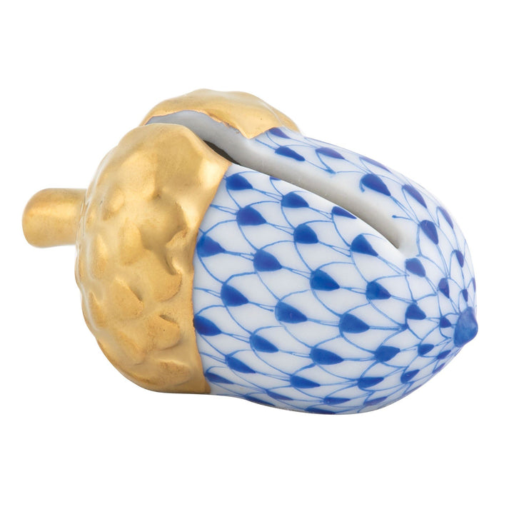 Herend Acorn Place Card Holder Figurines Herend Sapphire