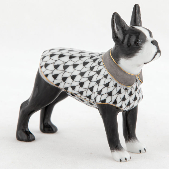 Herend Boston Bull Terrier Figurines Herend Black