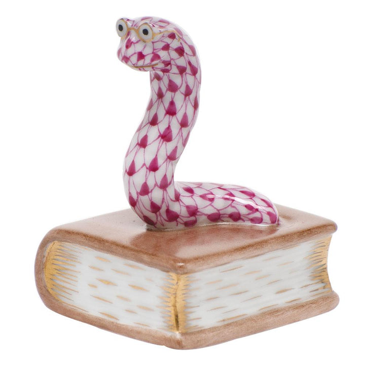 Herend Bookworm Figurines Herend Raspberry (Pink)