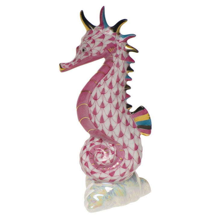 Herend Sea Horse Figurines Herend Raspberry (Pink)