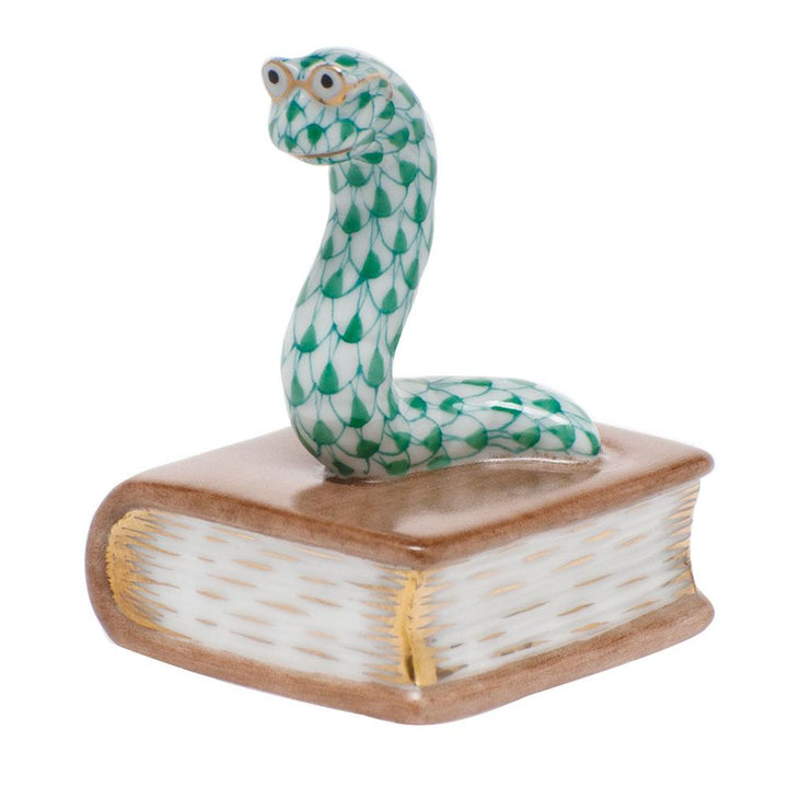 Herend Bookworm Figurines Herend Green
