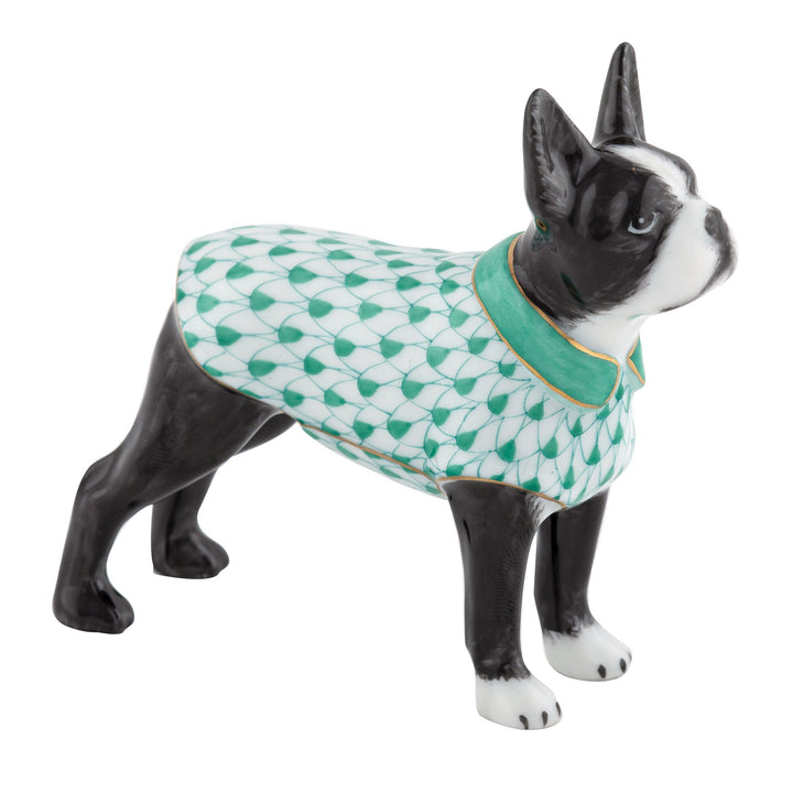 Herend Boston Bull Terrier Figurines Herend Green