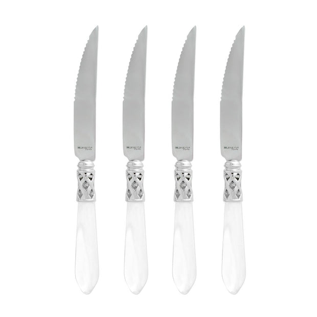Vietri Aladdin Brilliant Steak Knives - Set of 4 Dinnerware Vietri Clear