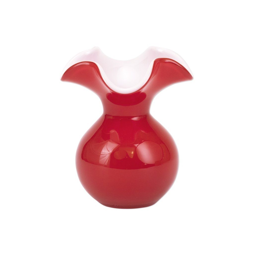 Vietri Hibiscus Glass Red Bud Vase Dinnerware Vietri