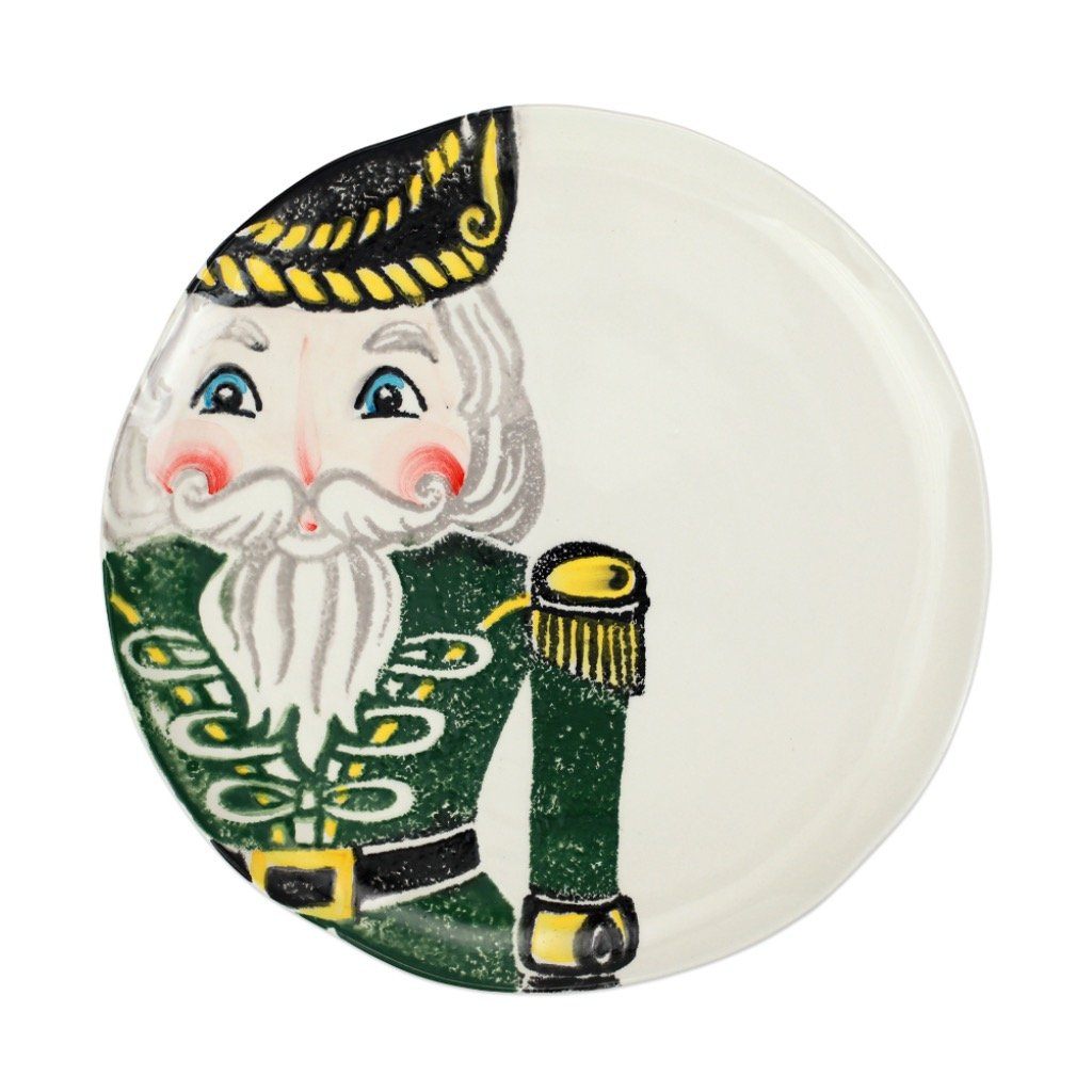Vietri Nutcrackers Green Dinner Plate Dinnerware Vietri