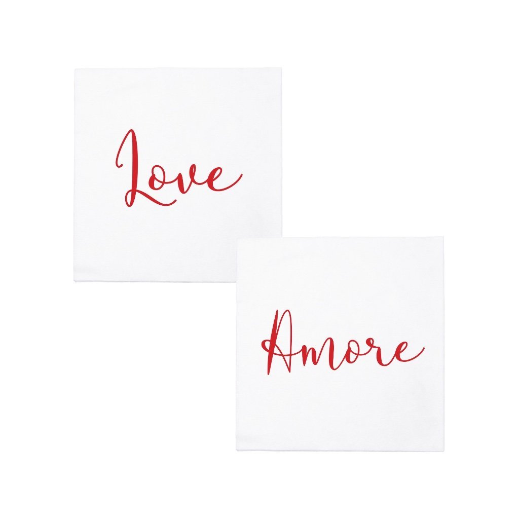 Vietri Papersoft Napkins Love/Amore Cocktail Napkins Dinnerware Vietri