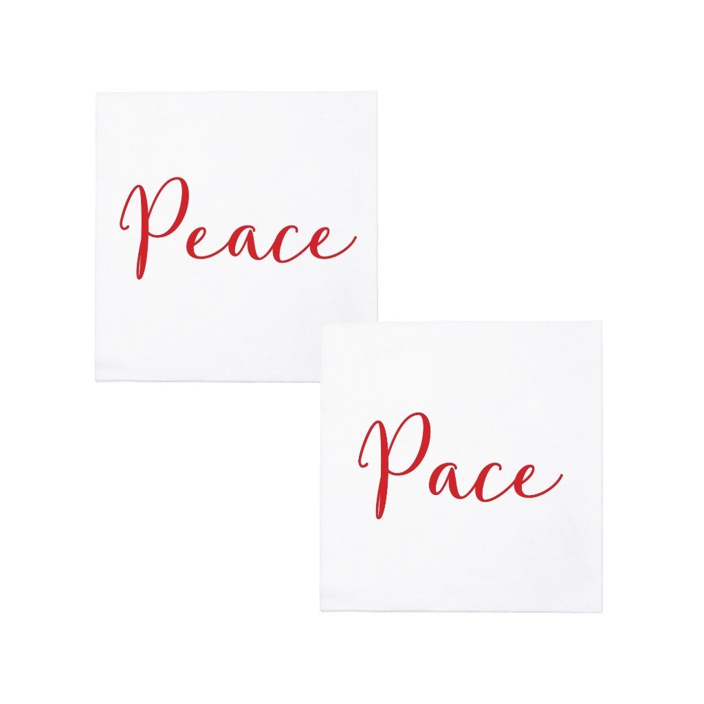 Vietri Papersoft Napkins Peace/Pace Cocktail Napkins Dinnerware Vietri