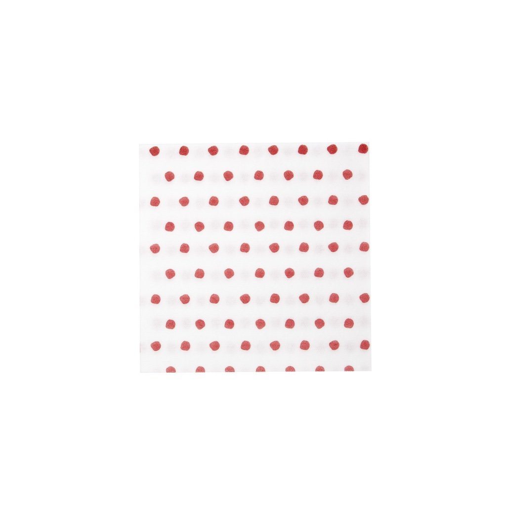 Vietri Papersoft Napkins Dot Red Cocktail Napkins Dinnerware Vietri