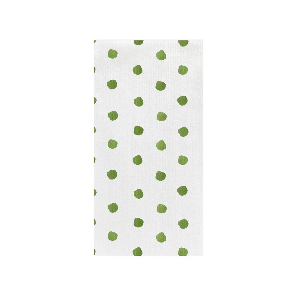 Vietri Papersoft Napkins Dot Green Guest Towels Dinnerware Vietri Pack of 20