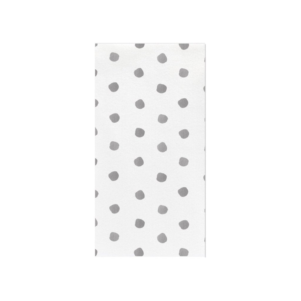 Vietri Papersoft Napkins Dot Light Gray Guest Towels Dinnerware Vietri Pack of 20